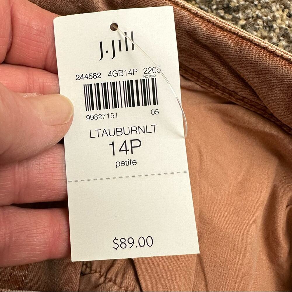 J Jill Denim High Rise Cropped Jeans Size 14 Petite Light Auburn NWT - Picture 8 of 8